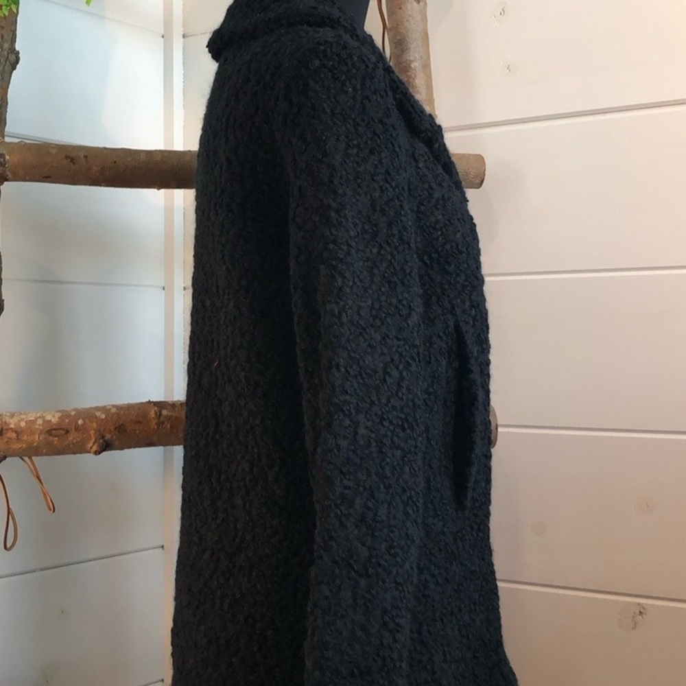 VTG Curly Wool 40-50’s Chopped Lined Pea Coat Winter Coat Size M EUC VTG Retro - Picture 3 of 14